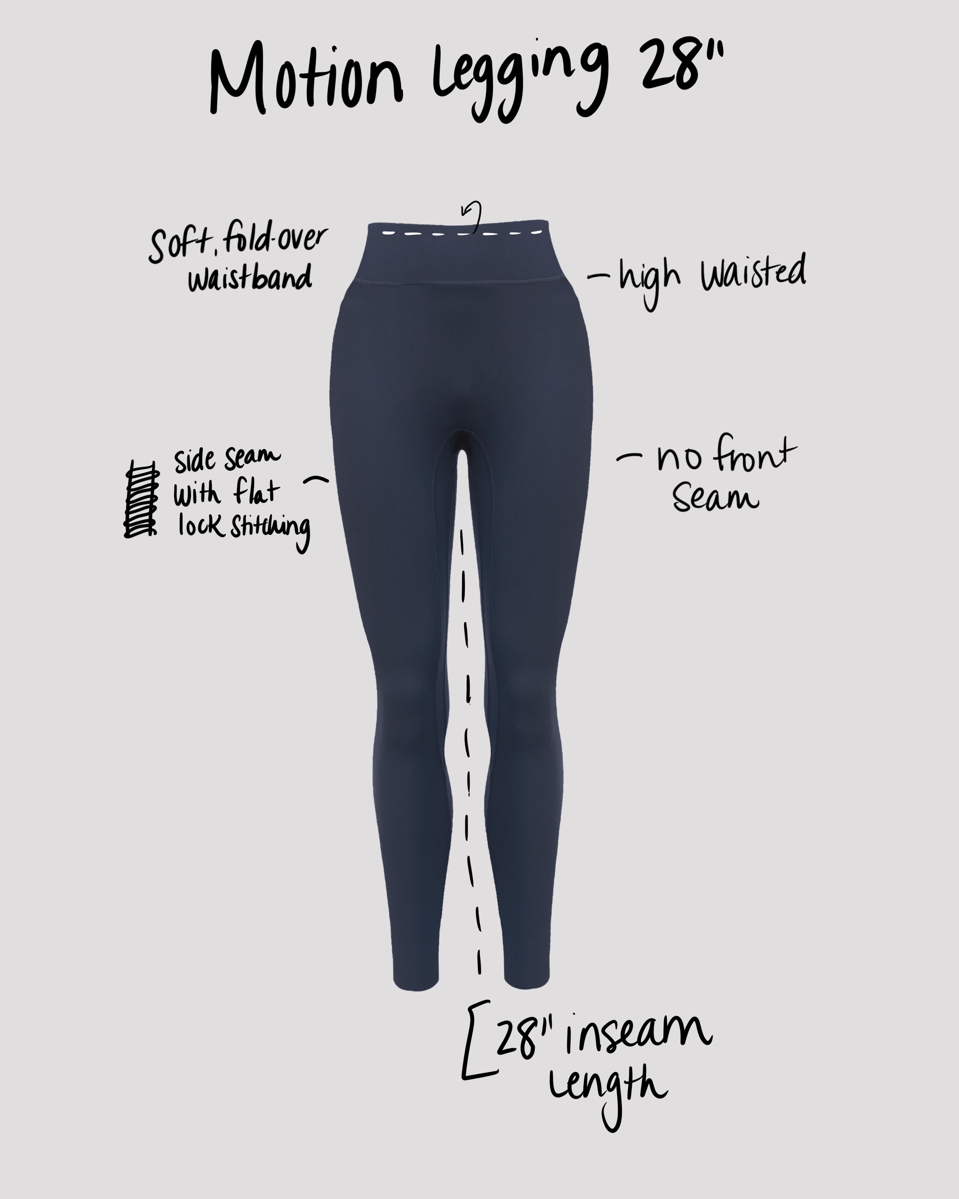 MOTION LEGGINGS 28" - STORM