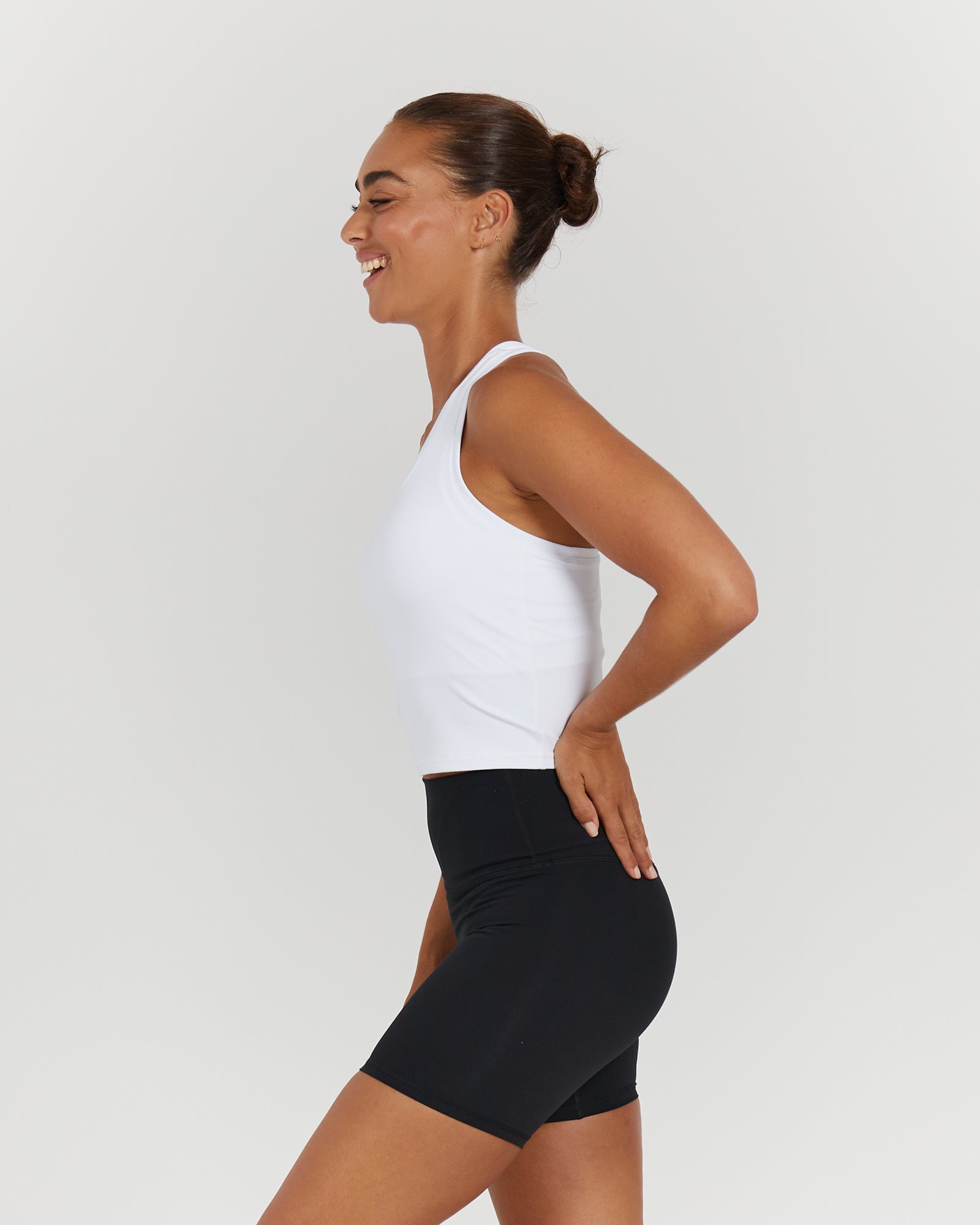 LUXE MIDRIFF TANK - WHITE