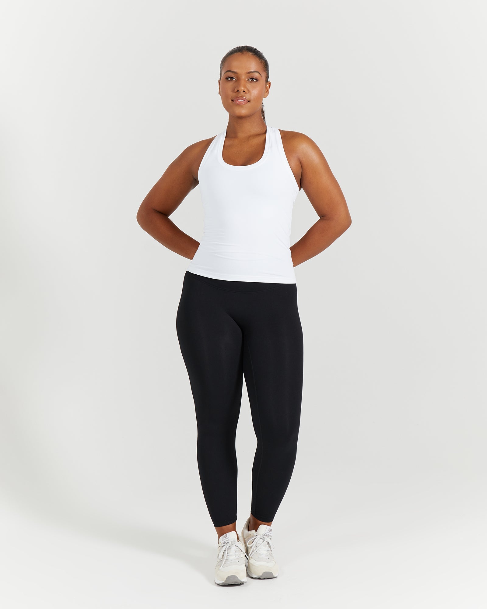 LUXE LONGLINE TANK - WHITE