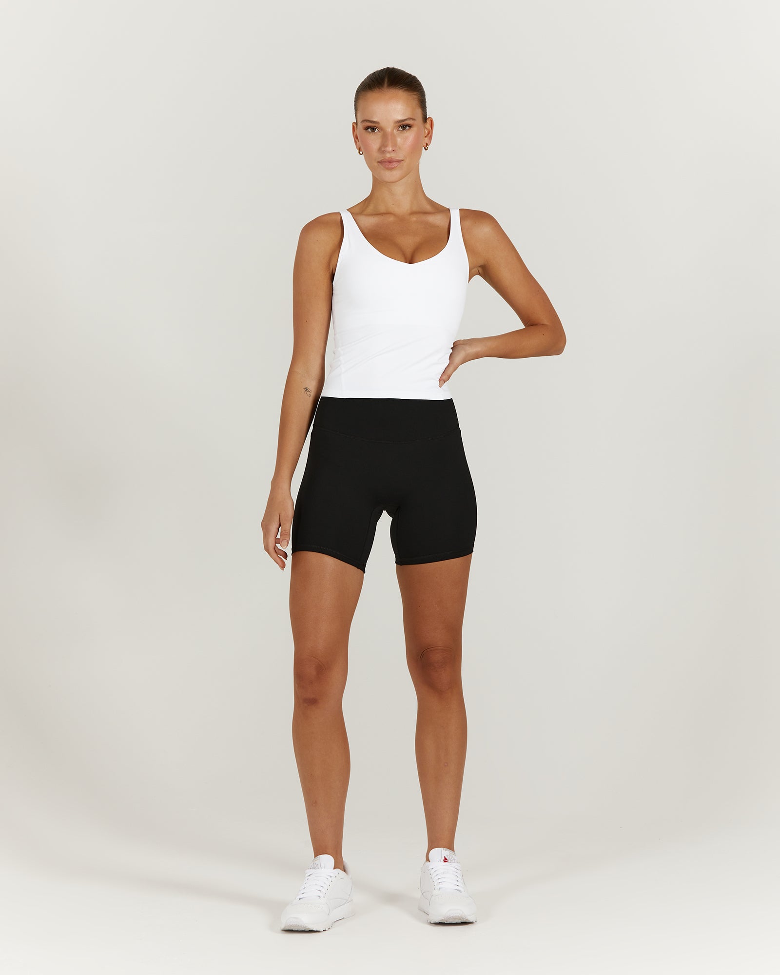 LUXE BROOKE LONGLINE TOP - WHITE