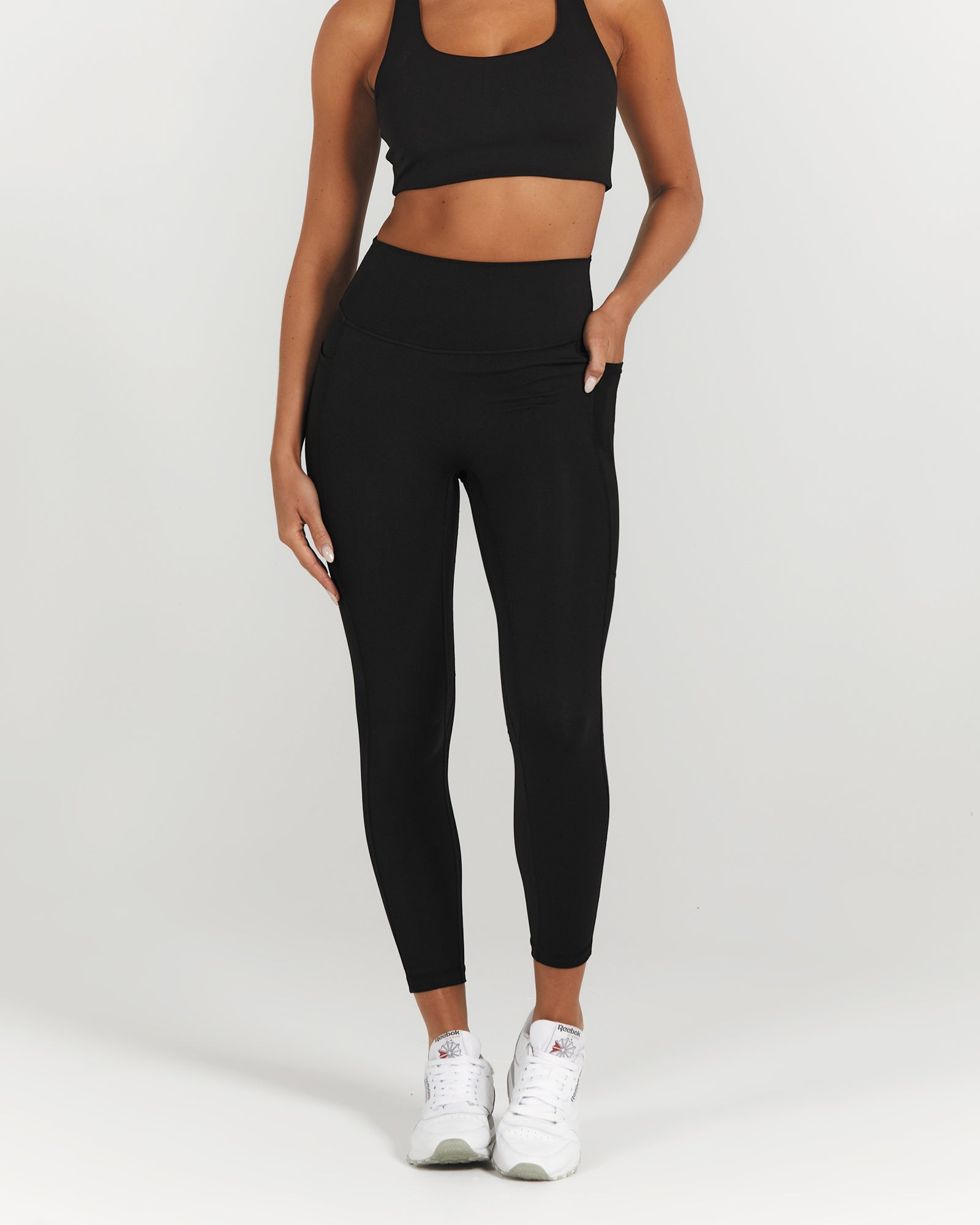 MOTION POCKET LEGGINGS 24" - BLACK