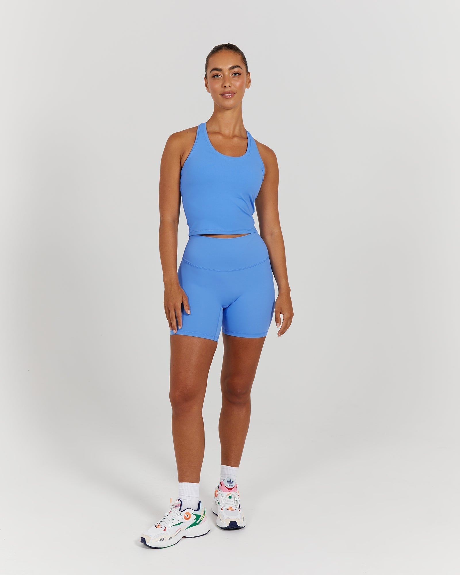 LUXE MIDRIFF TANK - AERIAL BLUE