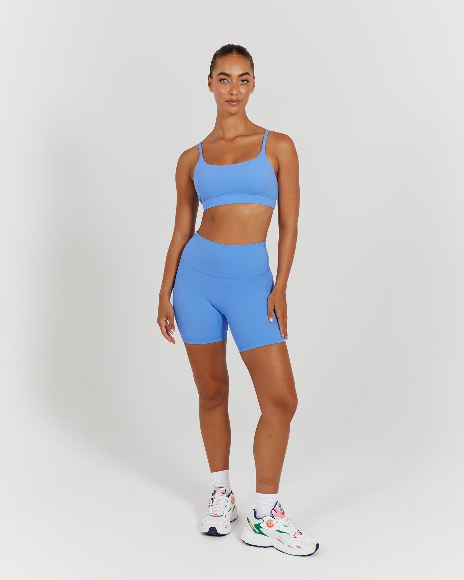 LUXE BIKER SHORTS V2 - AERIAL BLUE