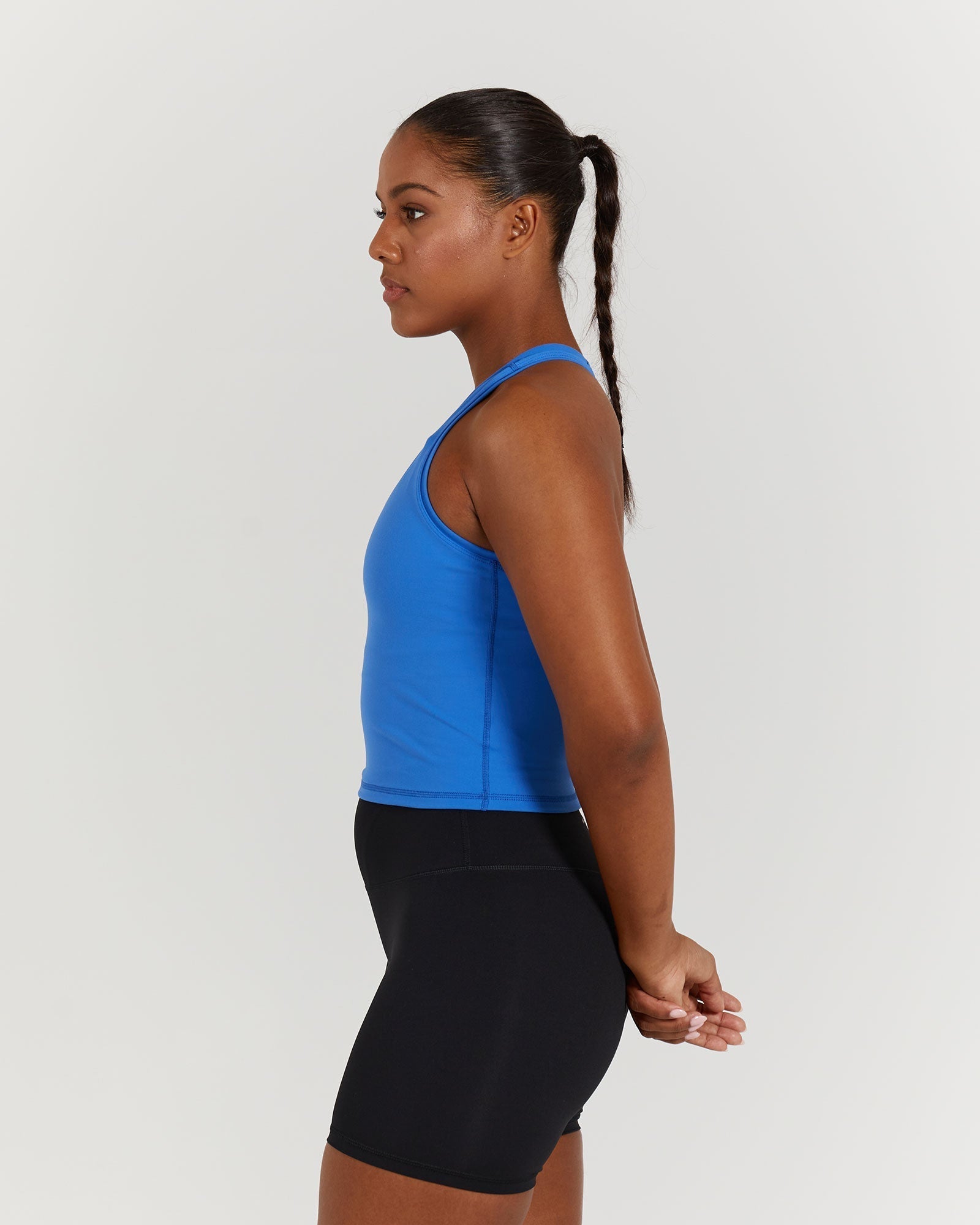 LUXE MIDRIFF TANK - COBALT