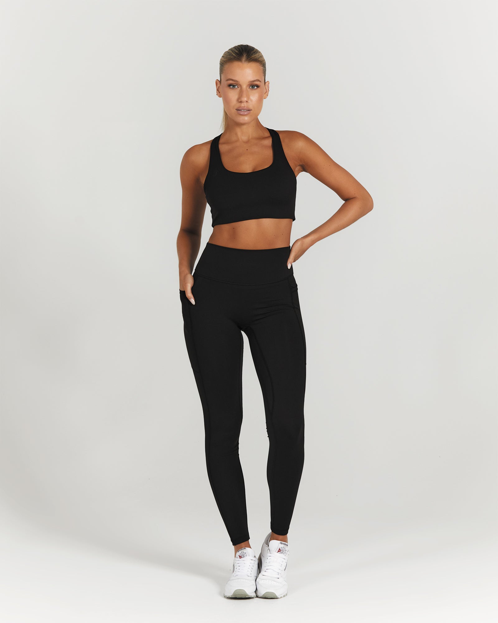 MOTION POCKET LEGGINGS 28" - BLACK