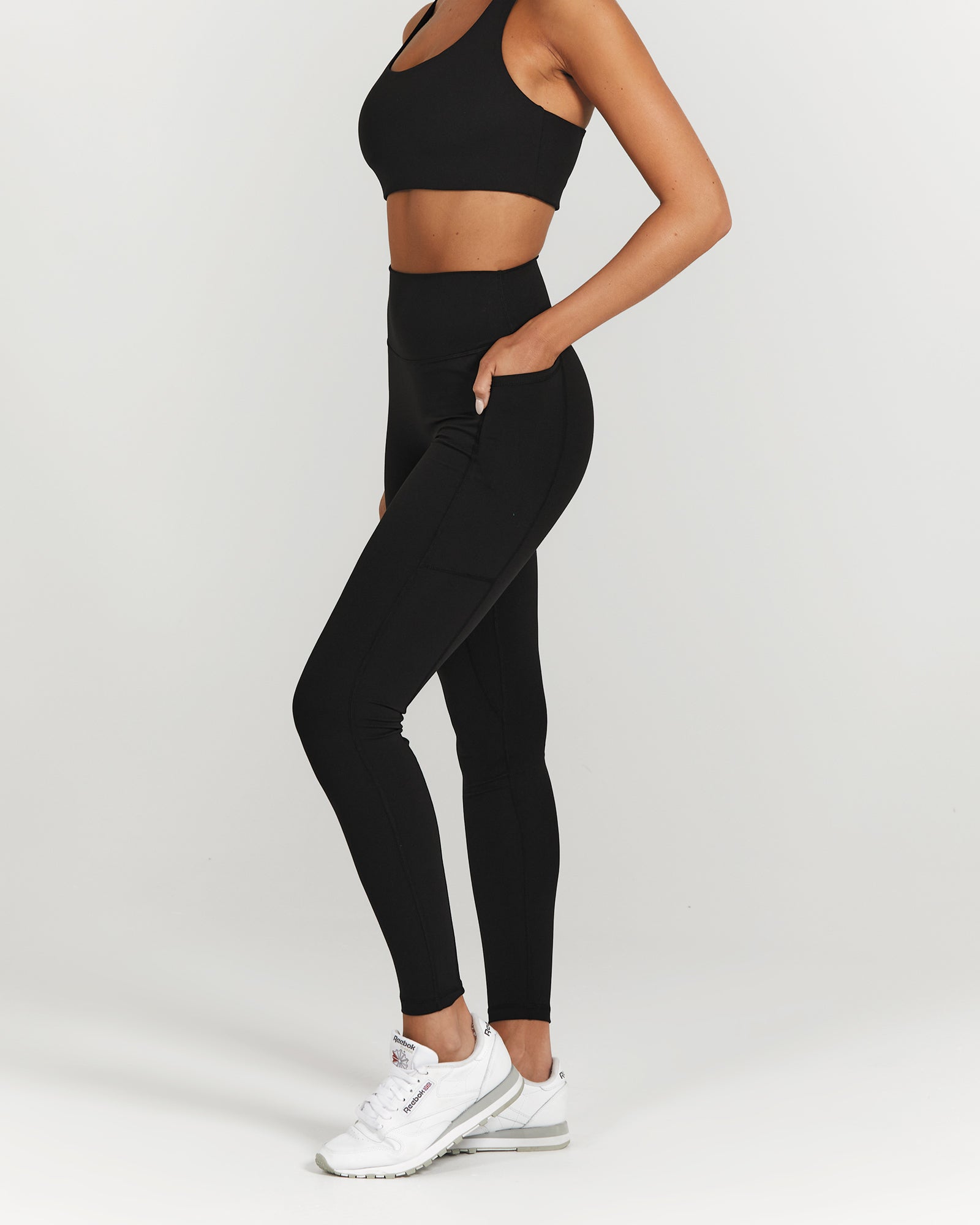 MOTION POCKET LEGGINGS 28" - BLACK