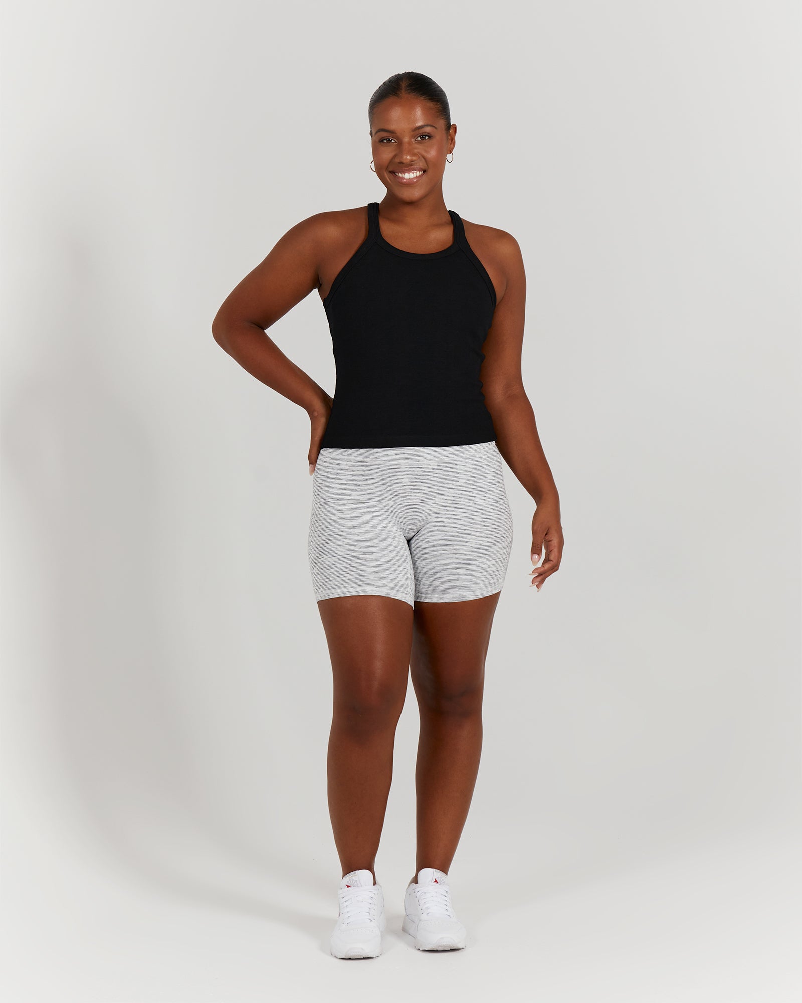 AGILITY RIBBED TANK TOP - BLACK