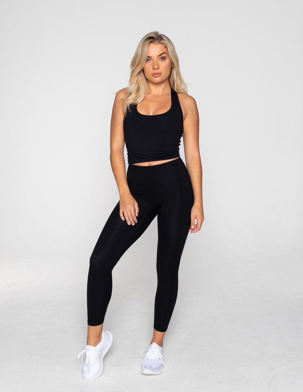 LUXE MIDRIFF TANK - BLACK