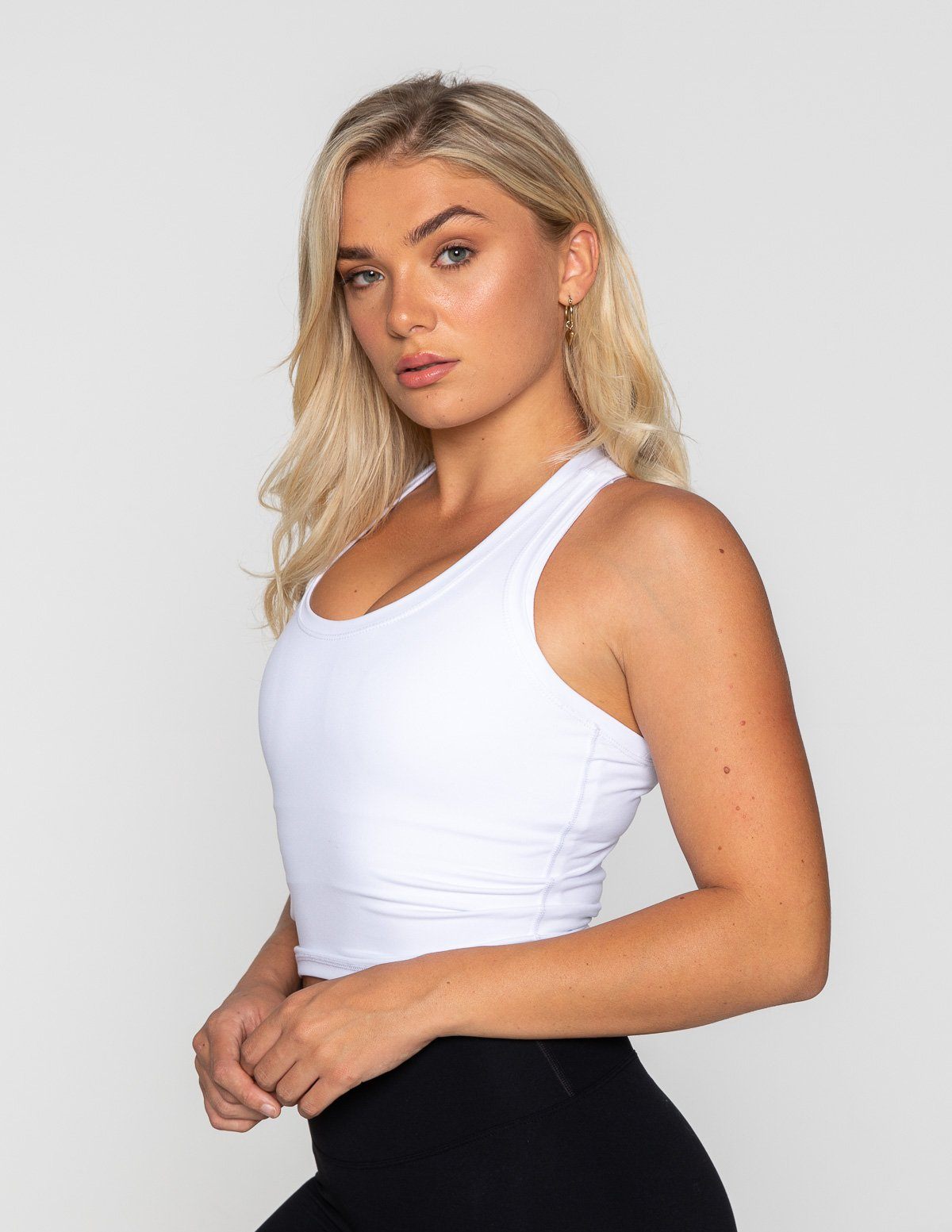 LUXE MIDRIFF TANK - WHITE